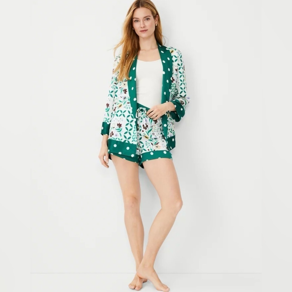 Ann Taylor Floral Maze Kimono Size Large